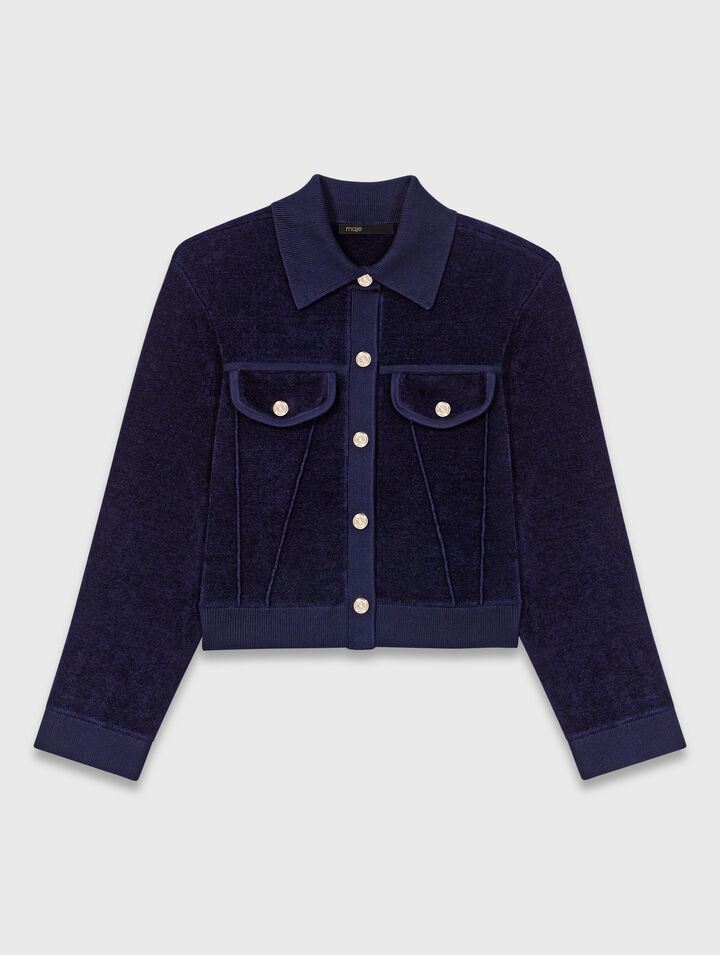 Cropped velvet jacket Cropped velvet jacket
