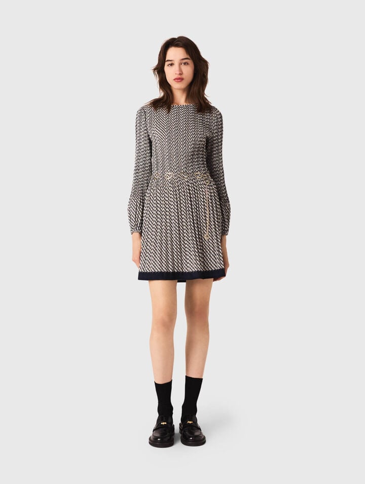 Patterned pleated dress Patterned pleated dress