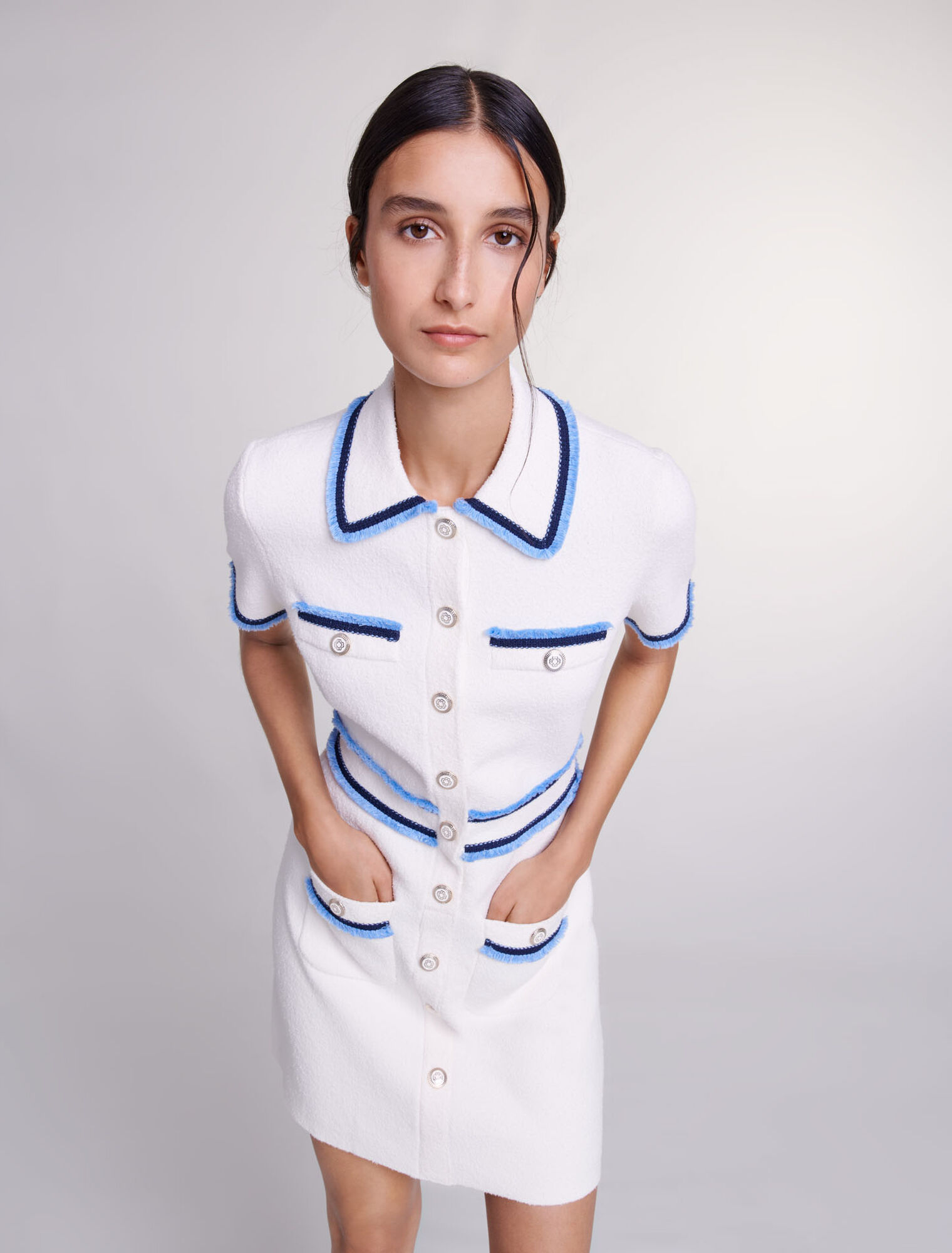 Short terry knit dress