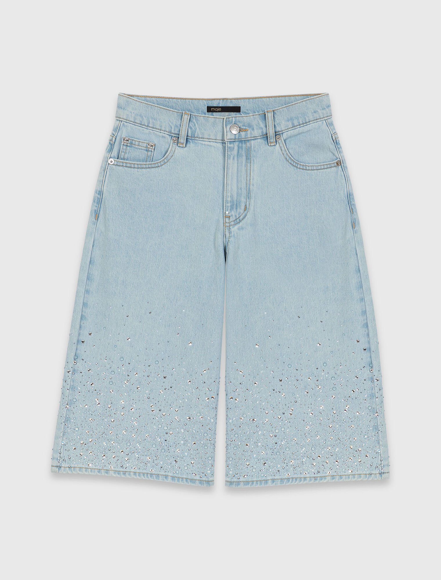 Rhinestone Bermuda shorts