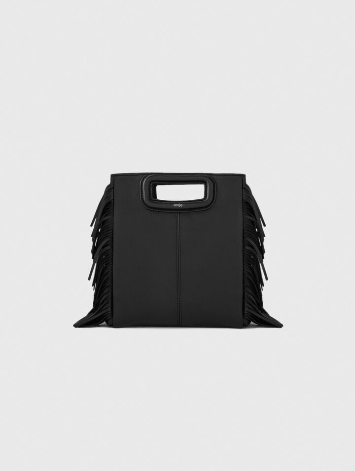 Smooth leather M bag with fringing Smooth leather M bag with fringing