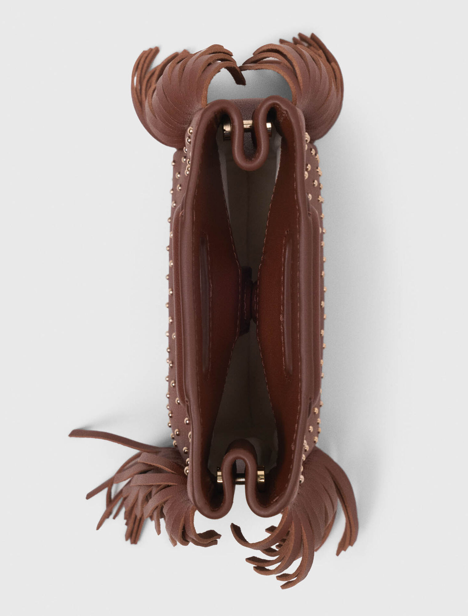 Leather M mini bag with studs