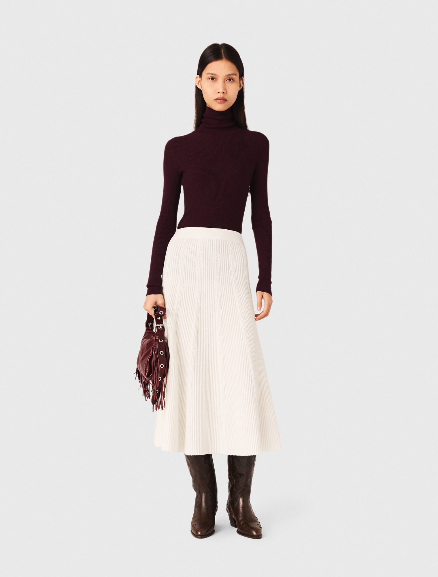 Long knit skirt
