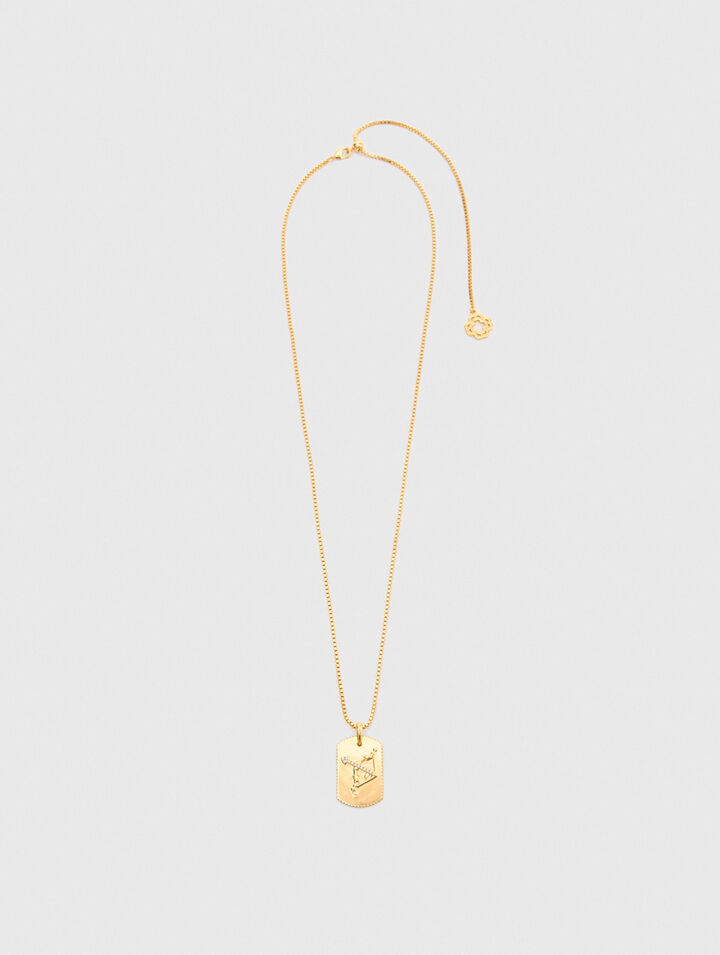 Zodiac sign plaque necklace Zodiac sign plaque necklace