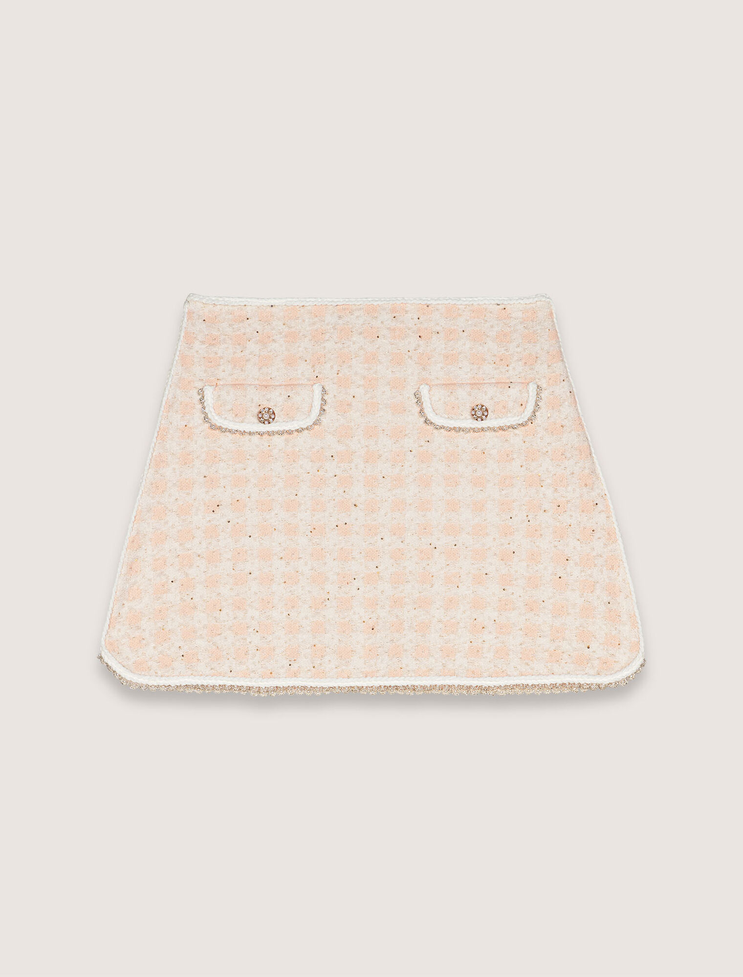 Short tweed-effect knit skirt Short tweed-effect knit skirt