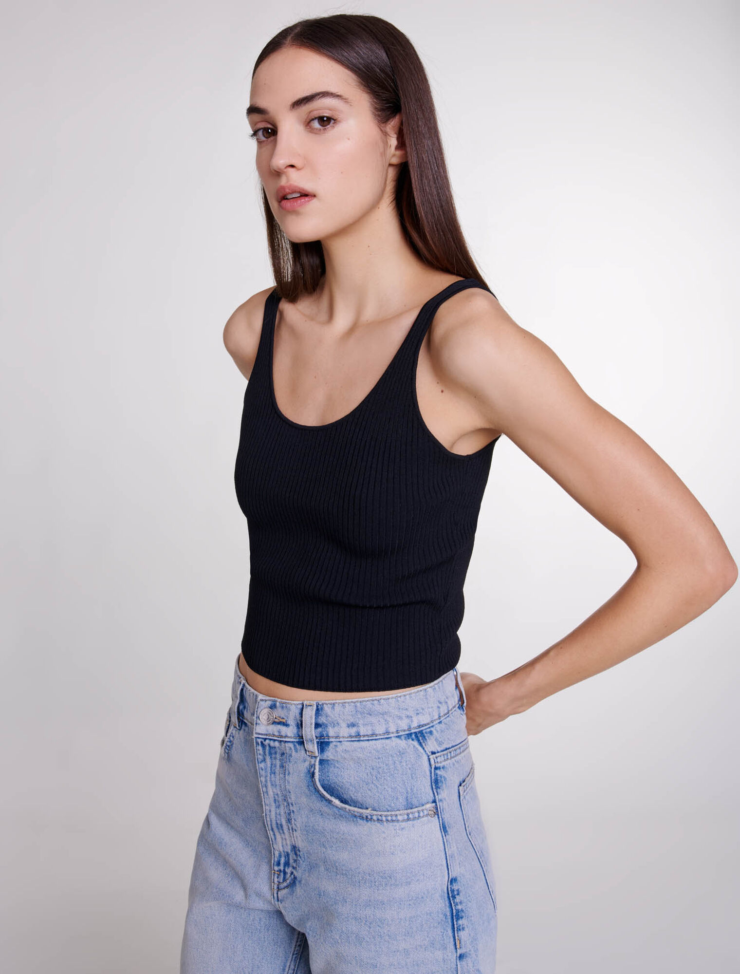 Stretch knit twin set