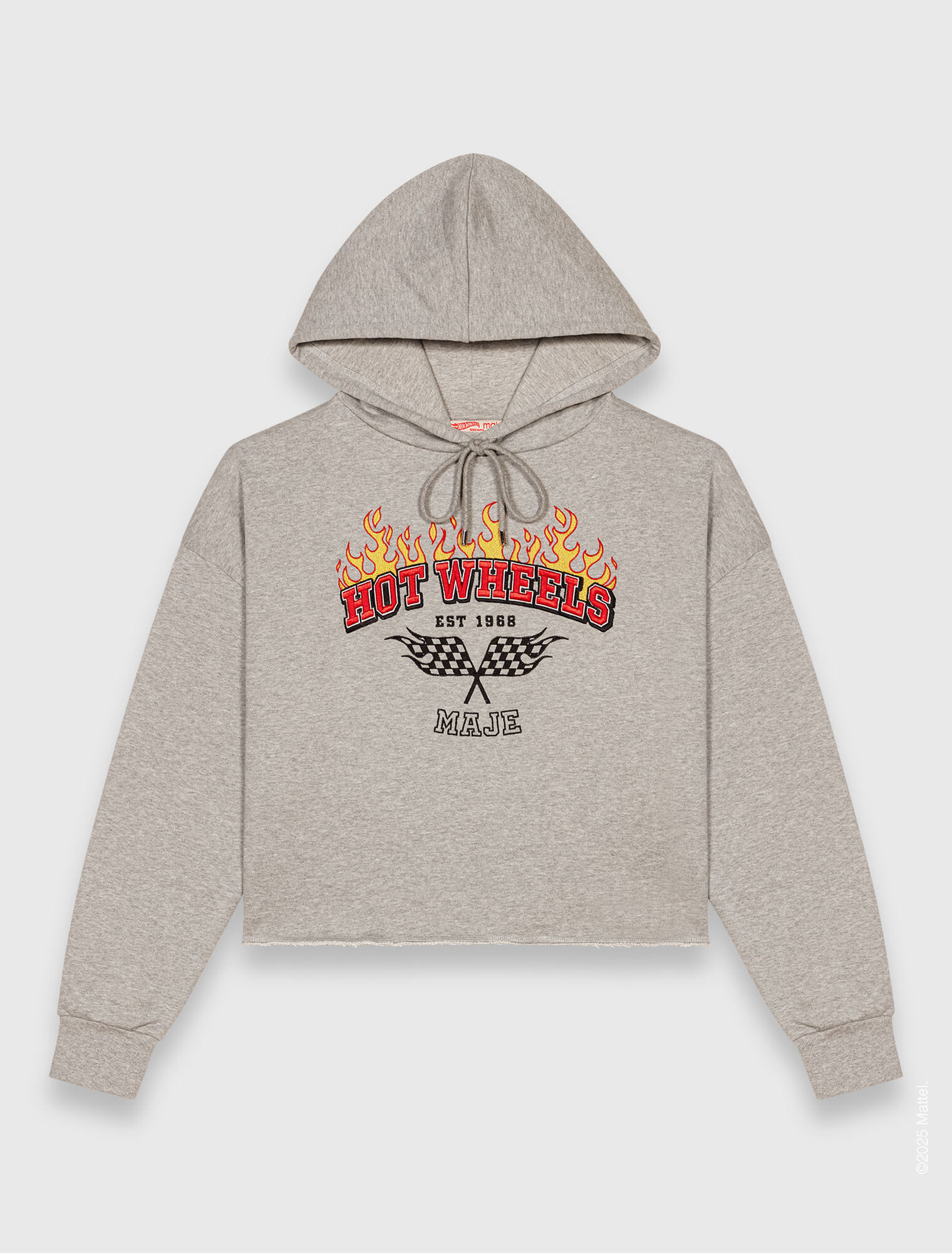 Embroidered logo crop sweatshirt