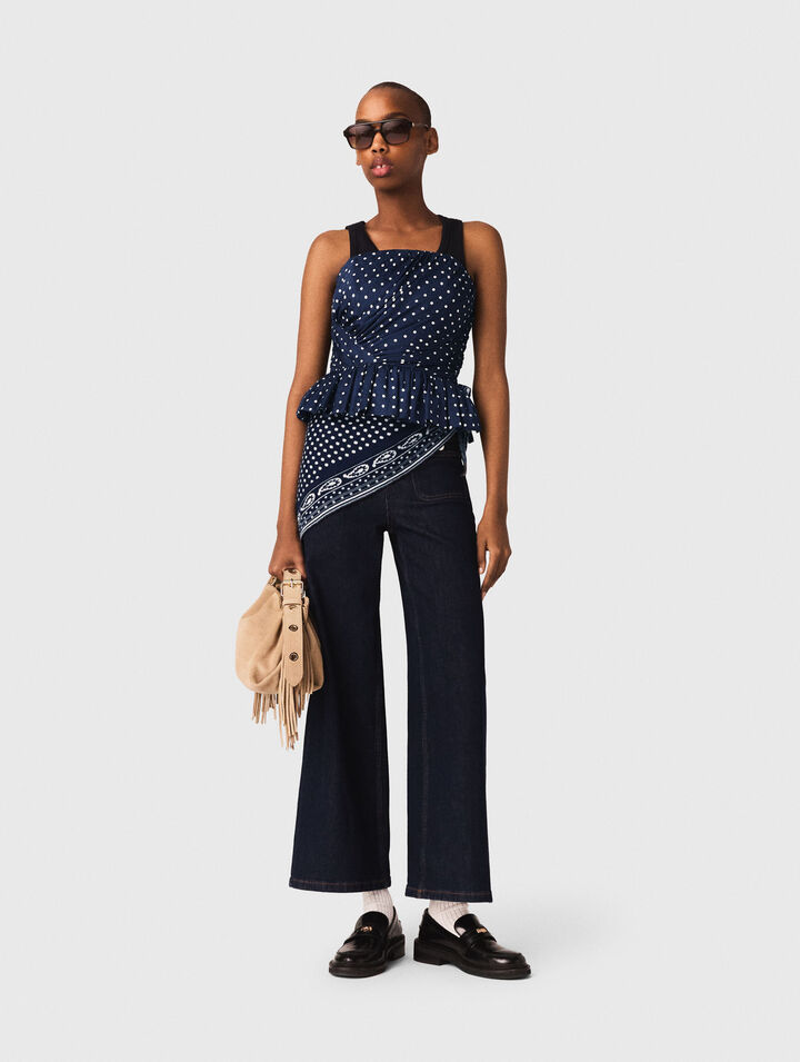 Patterned bustier top