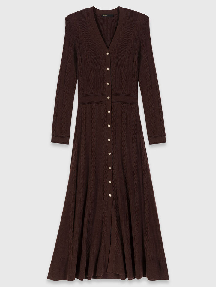 Knit maxi dress with buttons Knit maxi dress with buttons