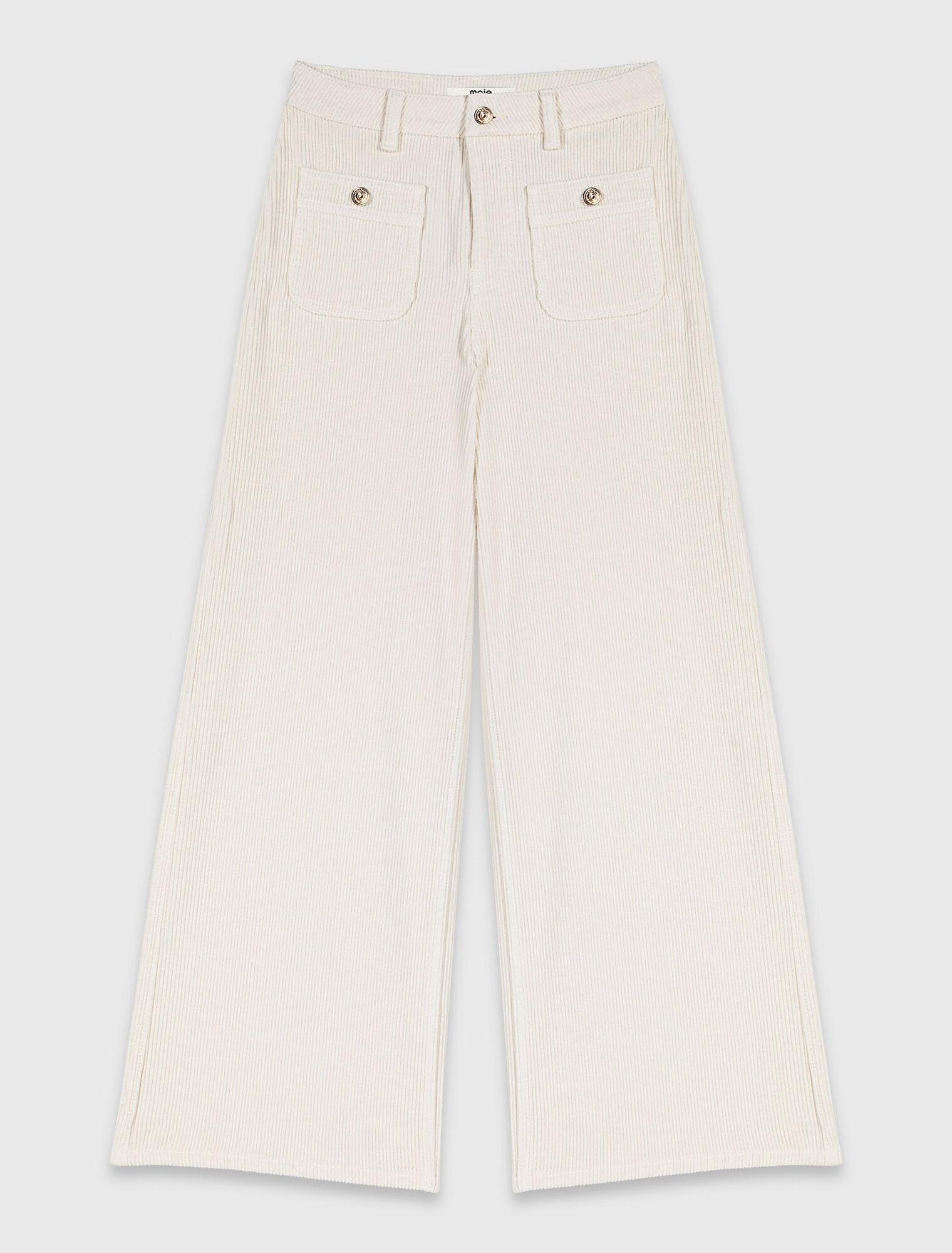 Wide-leg corduroy trousers