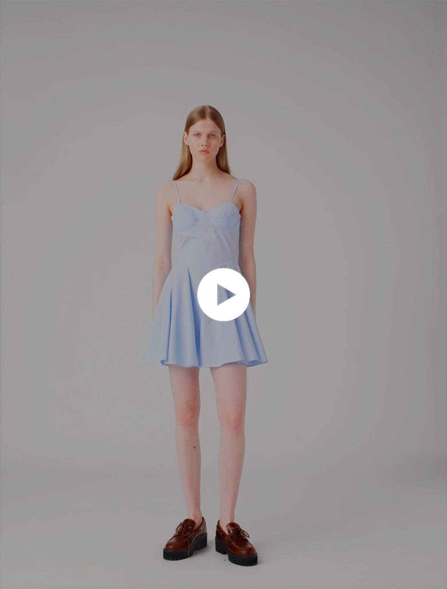 Short cotton flared dress