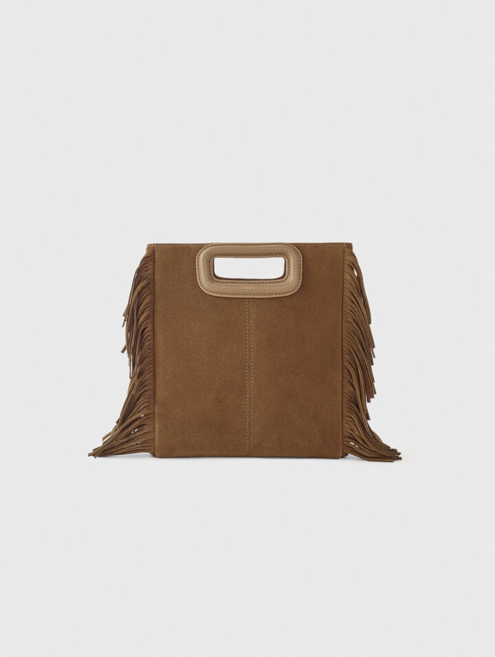 Fringed M bag in suede Fringed M bag in suede