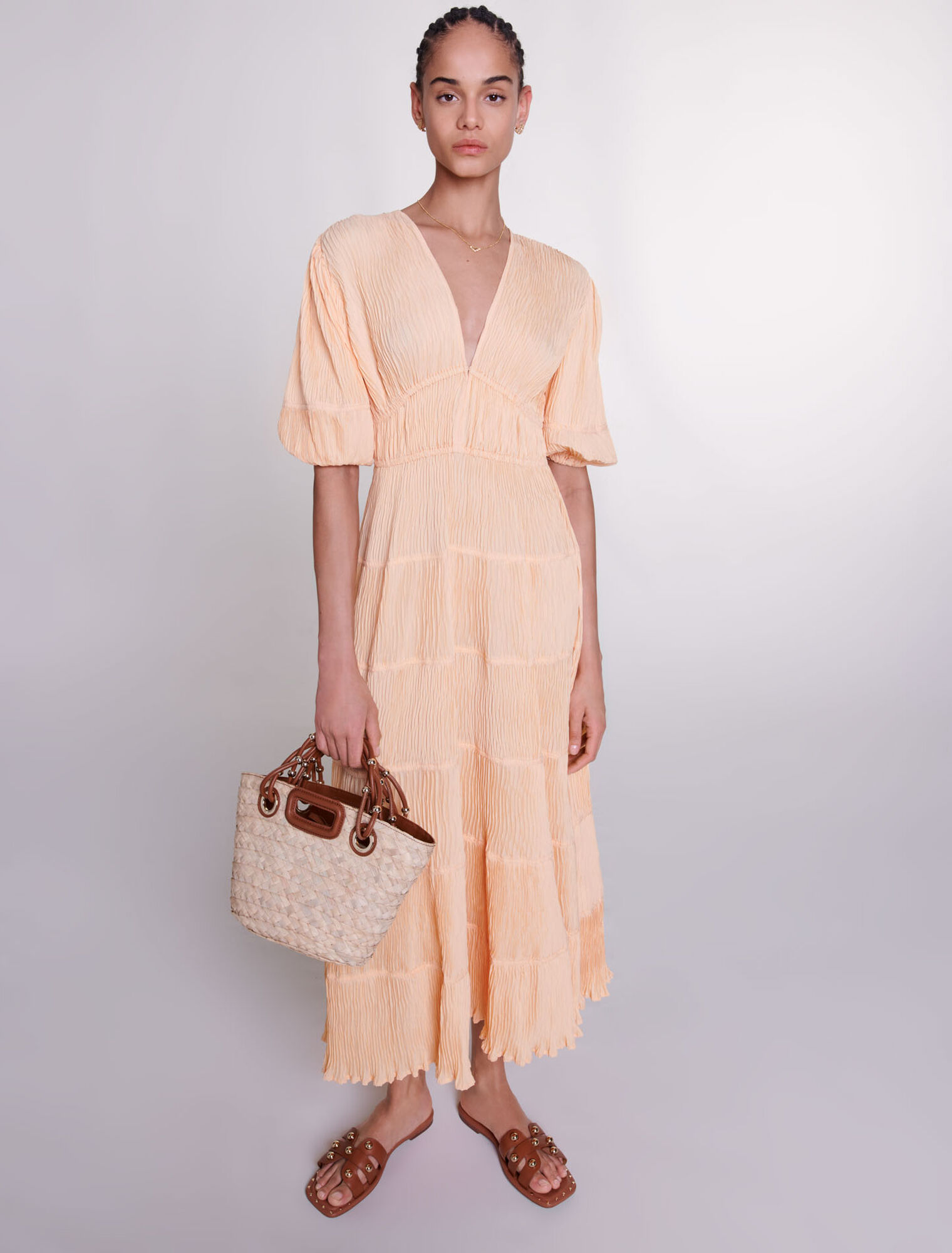 Mini woven basket bag