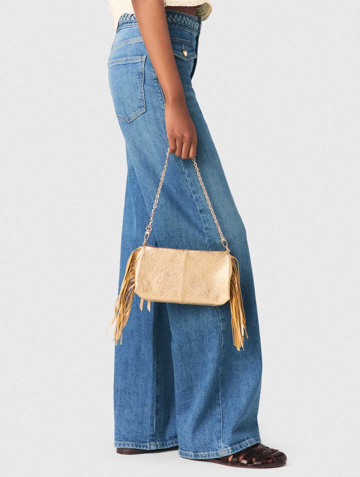 Metallic Miss M clutch bag