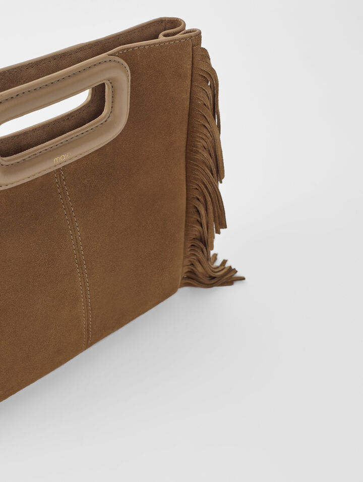 Fringed M bag in suede Fringed M bag in suede