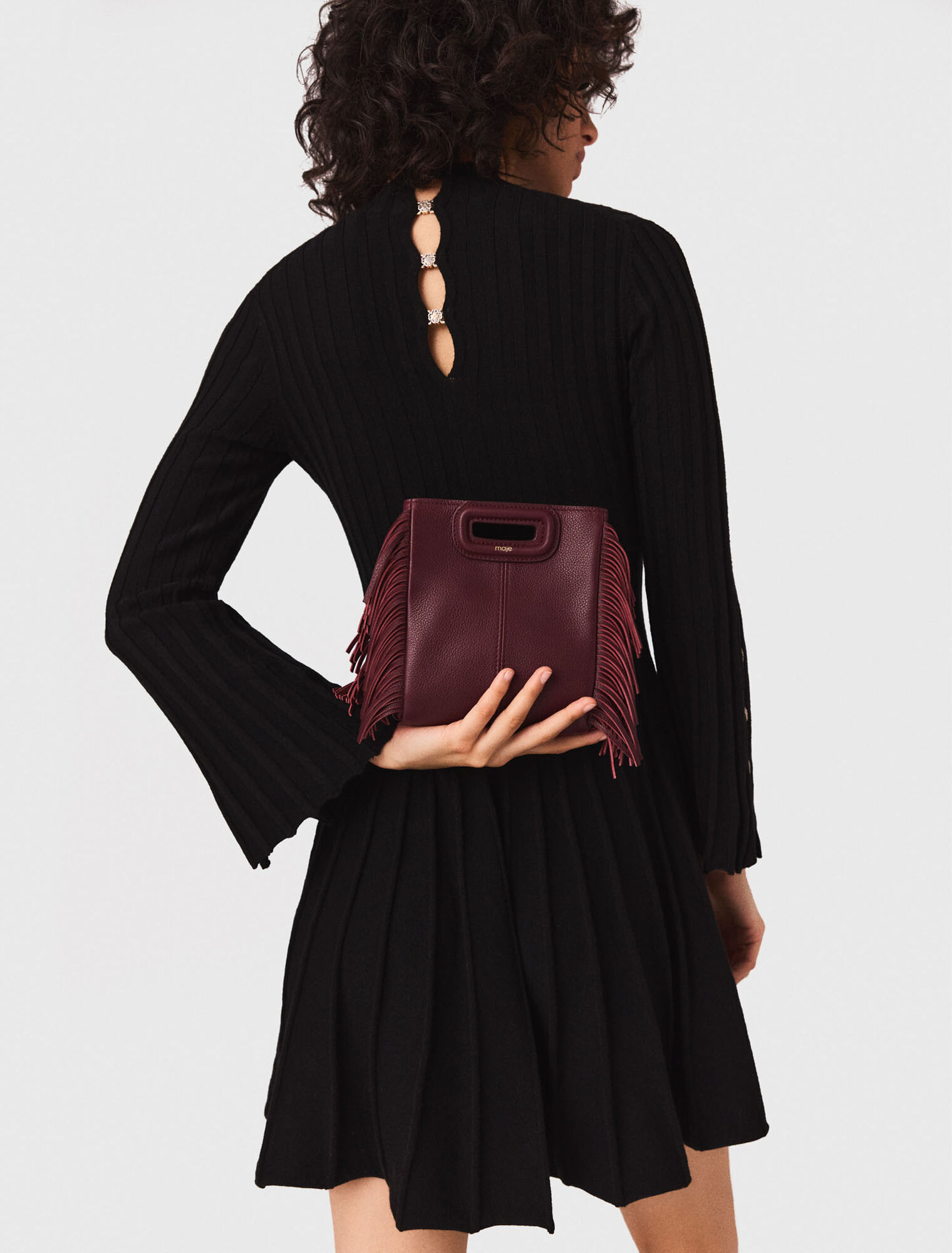 High-neck short skater dress