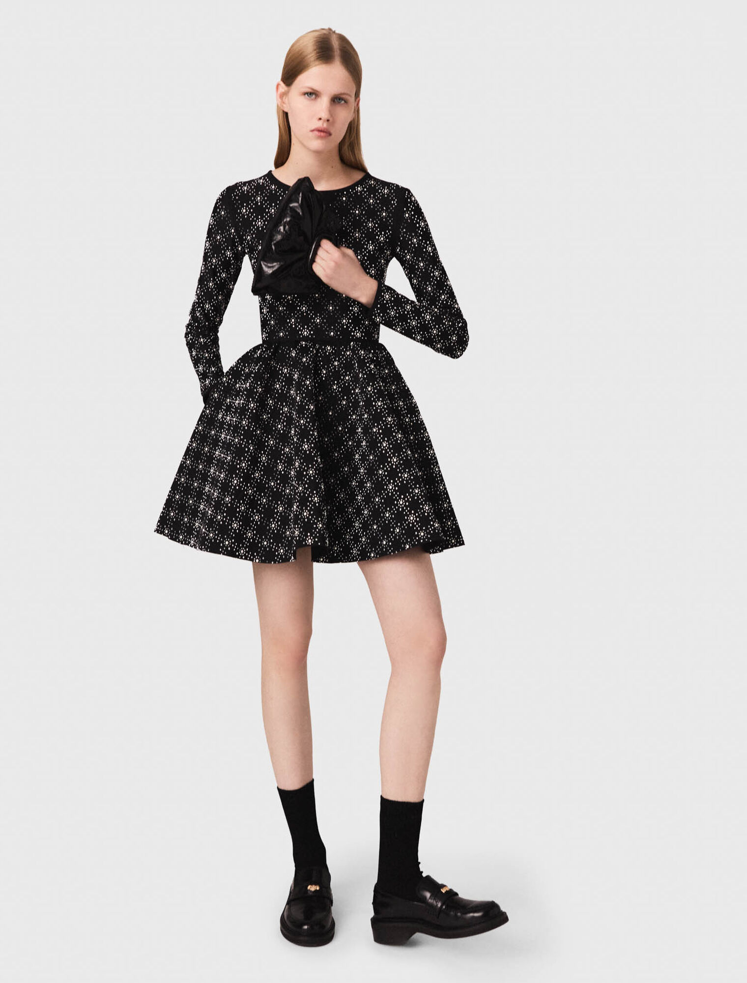 Pearl and rhinestone skater dress