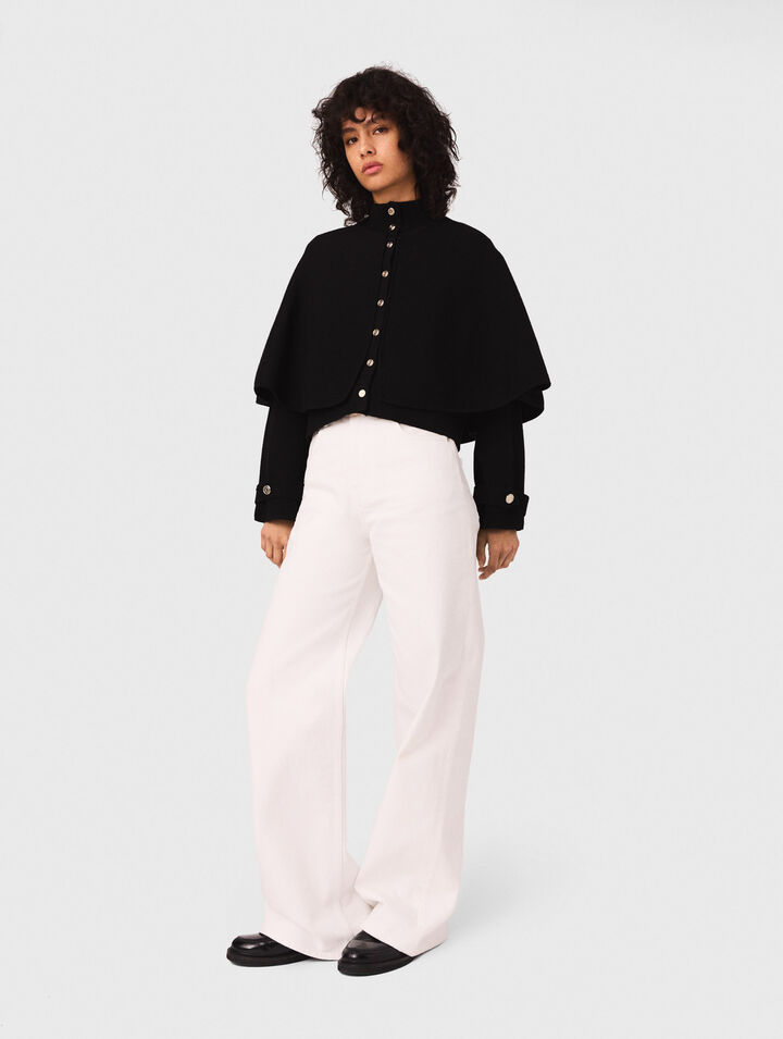 Cape-effect cardigan