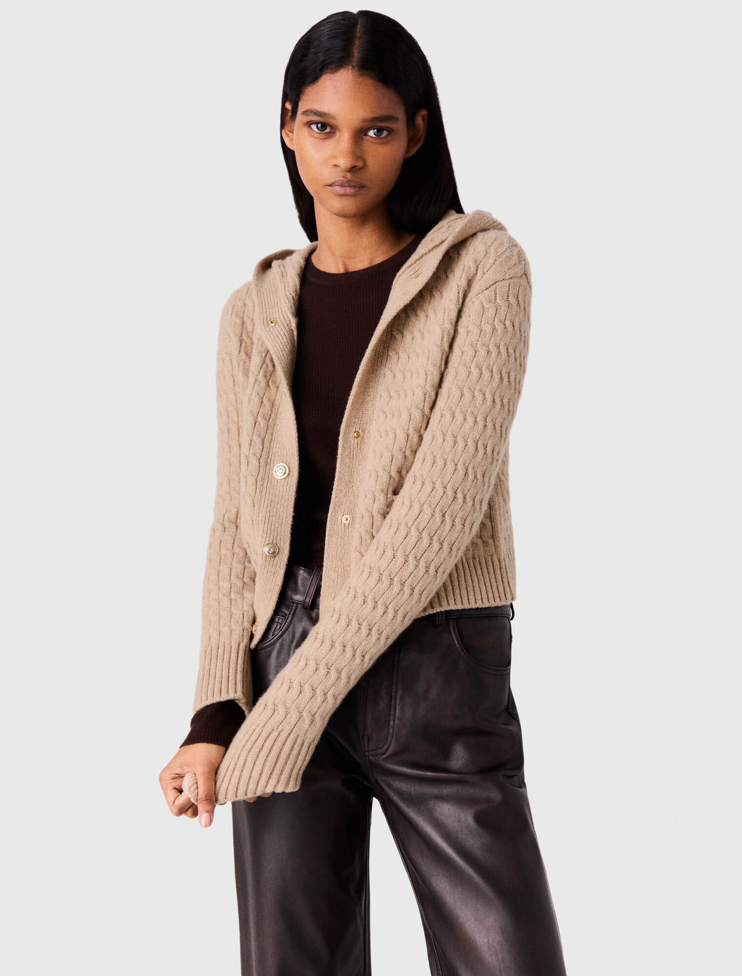 Hooded cardigan
