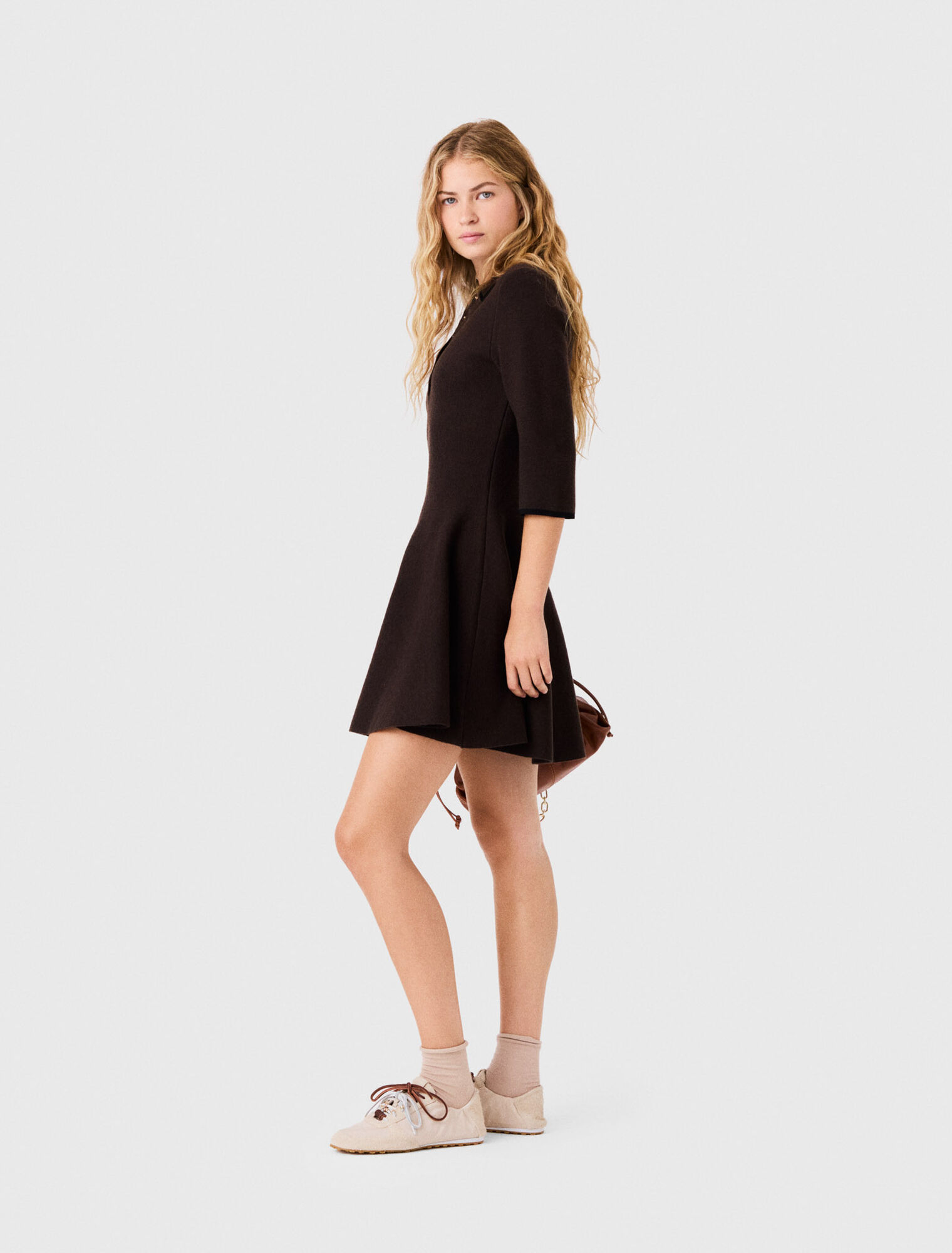 Knit polo dress