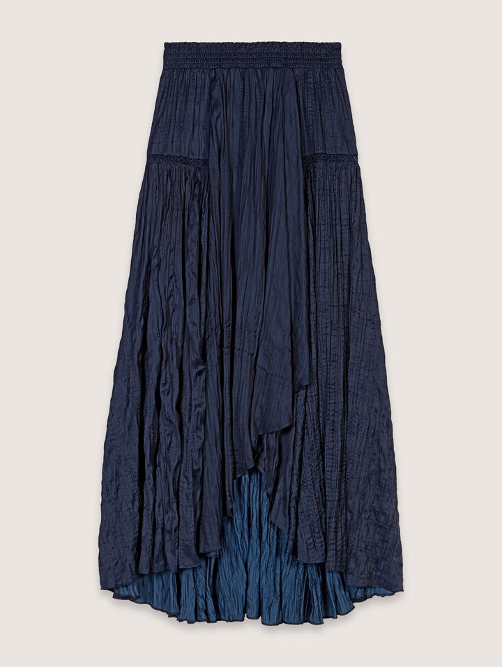 Satin-effect maxi skirt