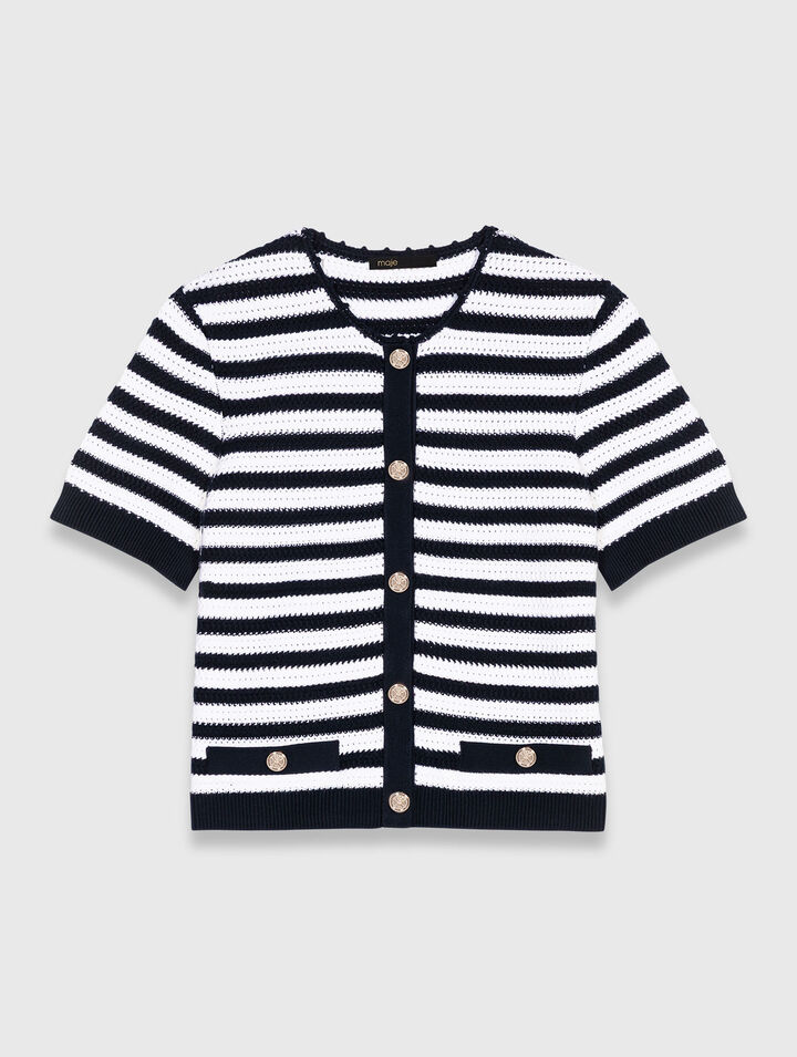 Cropped crochet cardigan