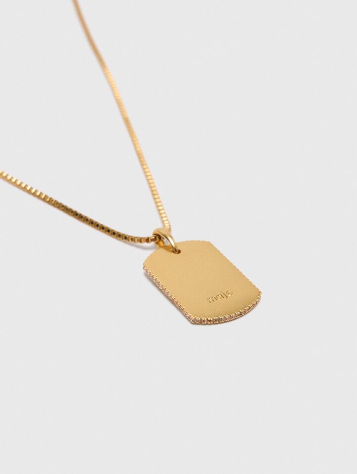 Zodiac sign plaque necklace Zodiac sign plaque necklace