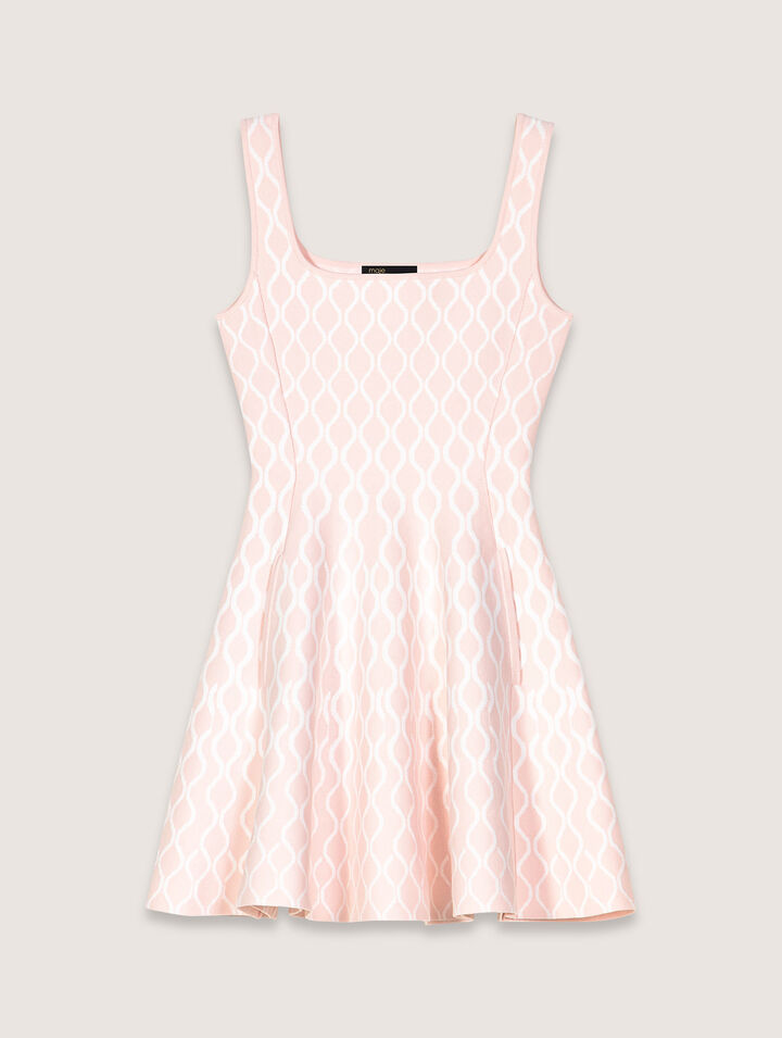 Short jacquard knit dress