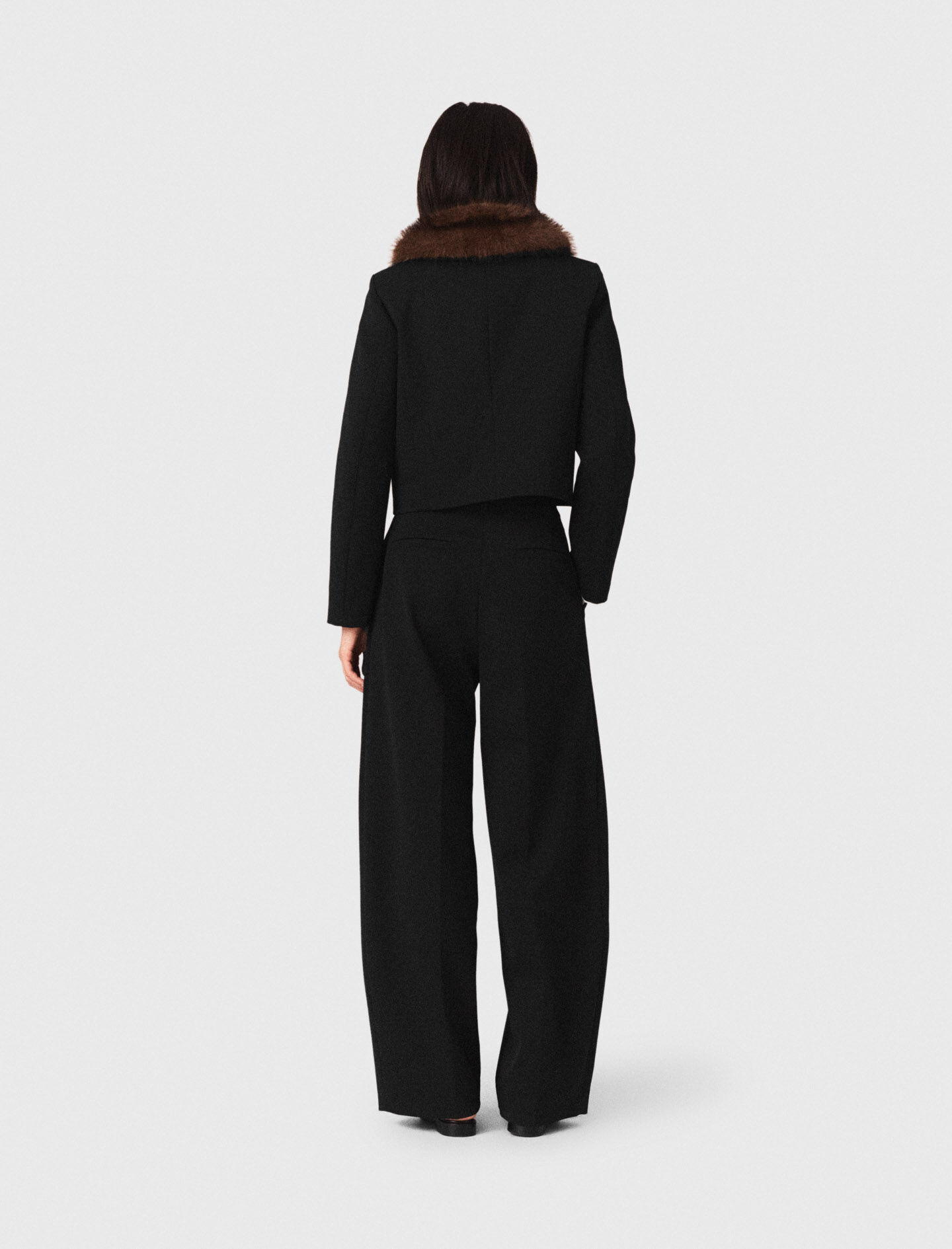 Short jacket with removable collar Black for Women | Maje