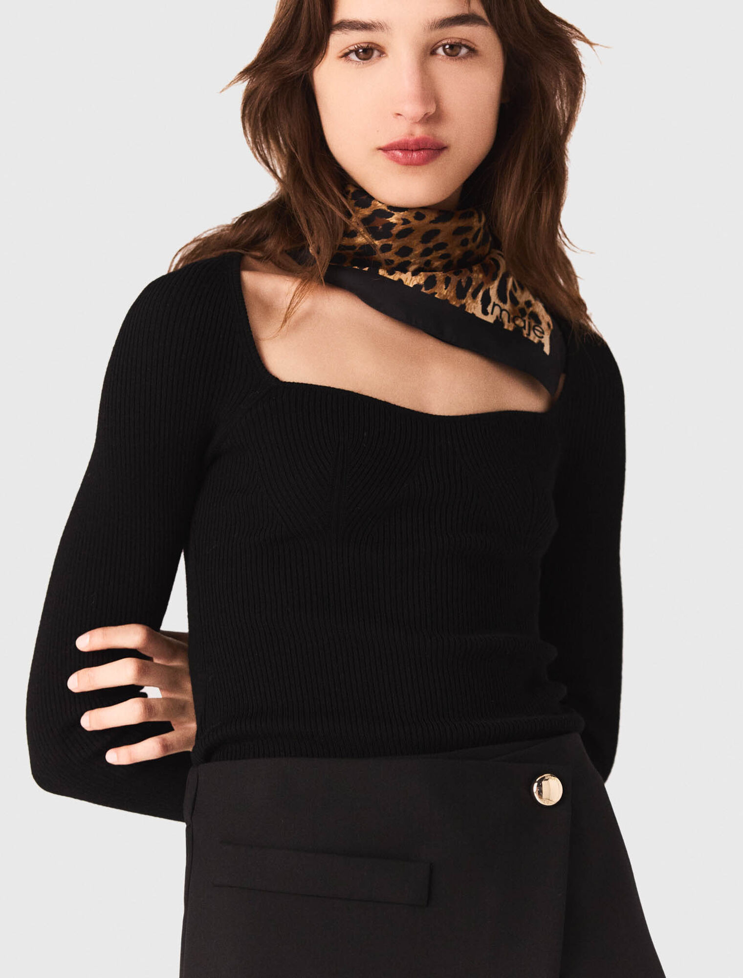 Rib knit jumper