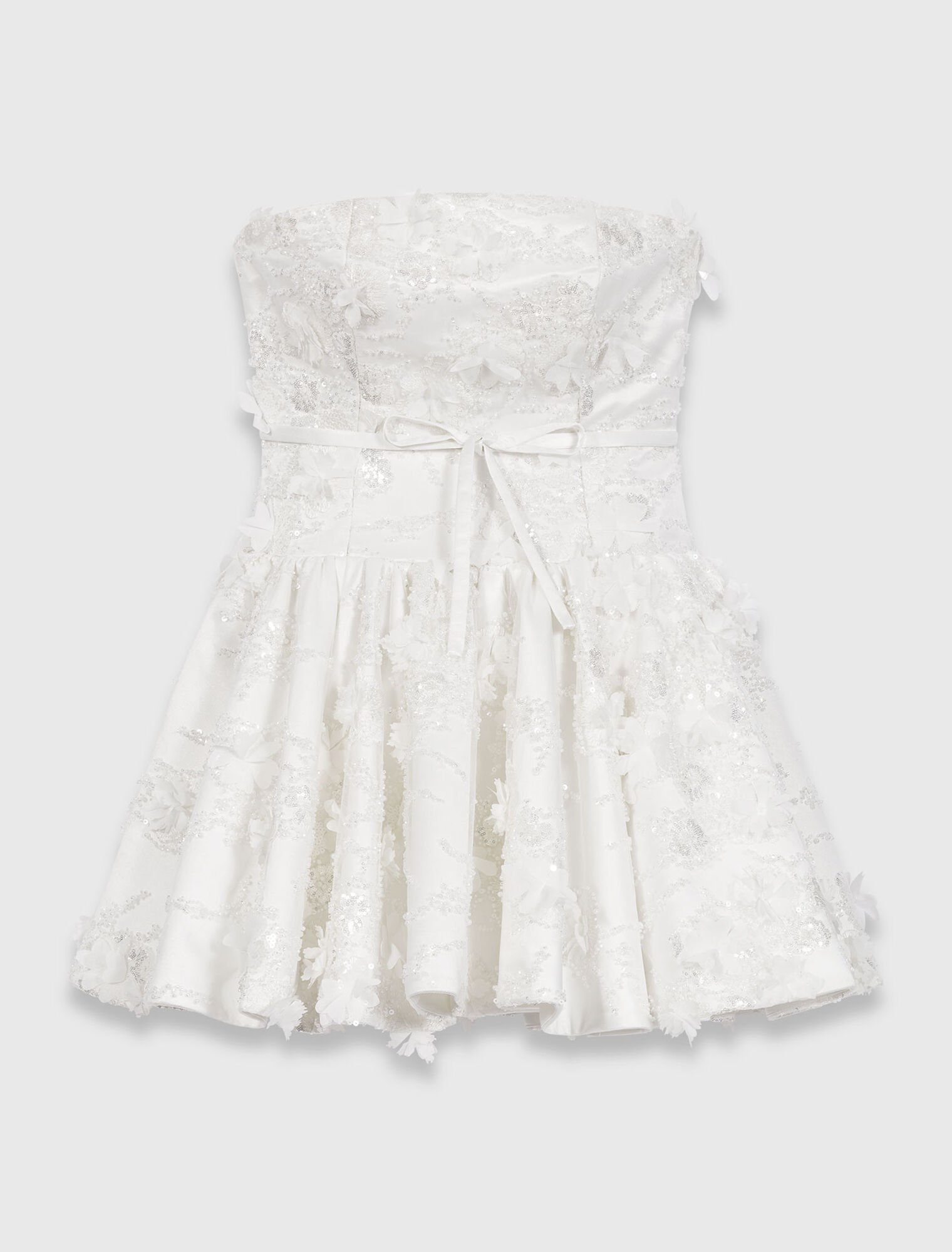 Short embroidered bustier dress