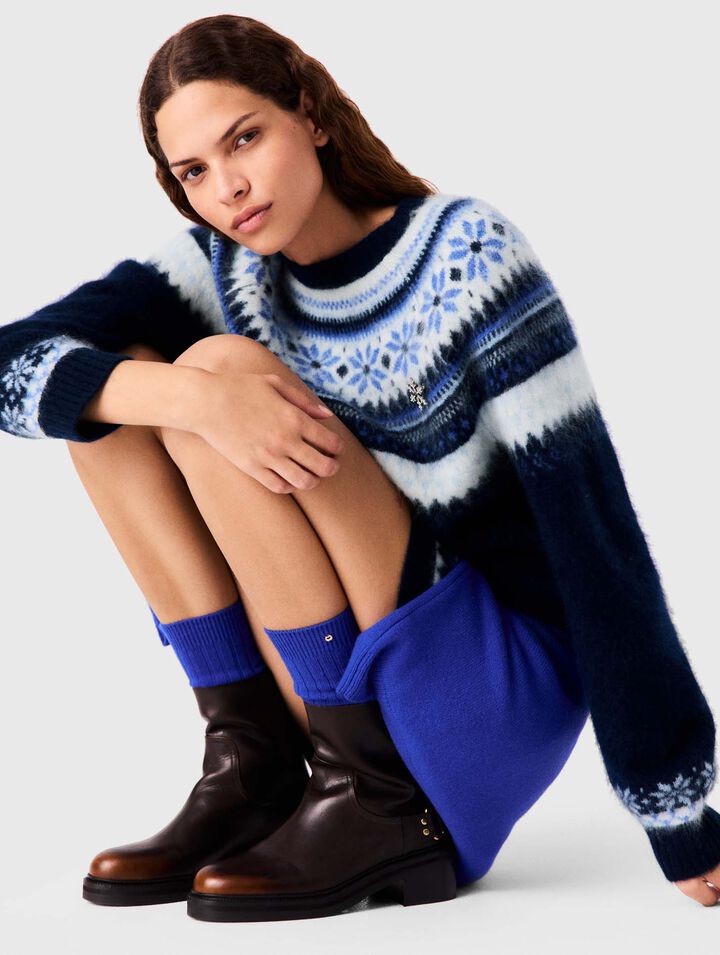 Jacquard knit jumper
