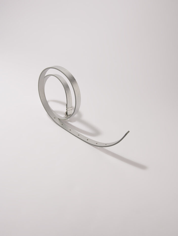 Slim belt with Clover buckle Slim belt with Clover buckle