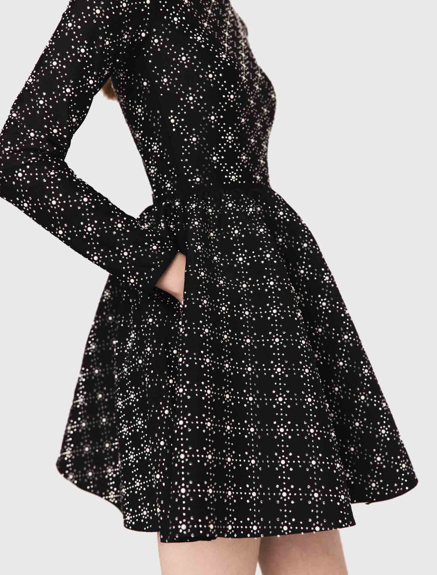 Pearl and rhinestone skater dress