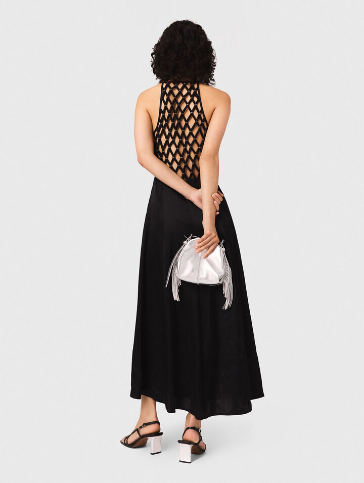 Flowy maxi dress with braided back Flowy maxi dress with braided back