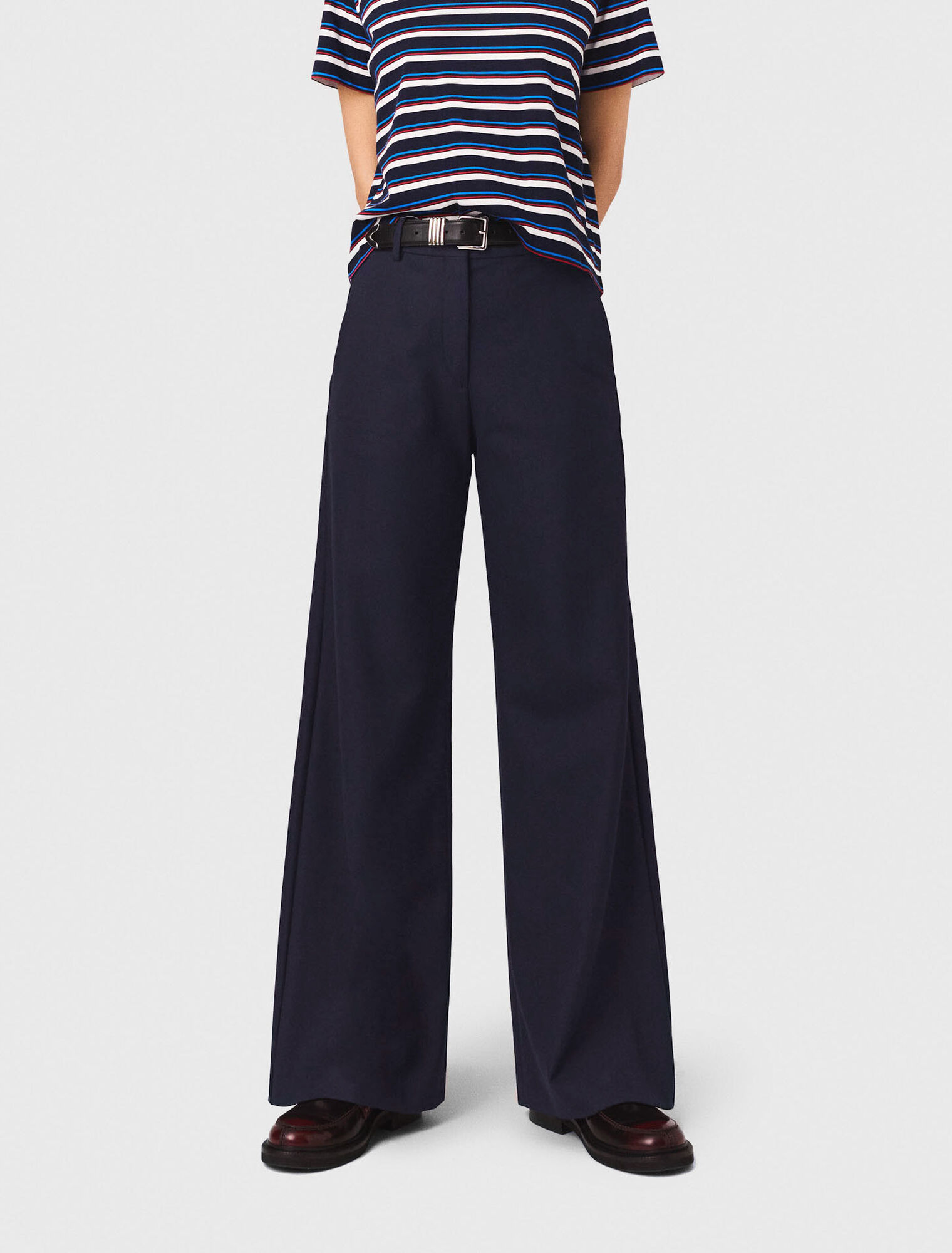 Suit trousers with pintucks