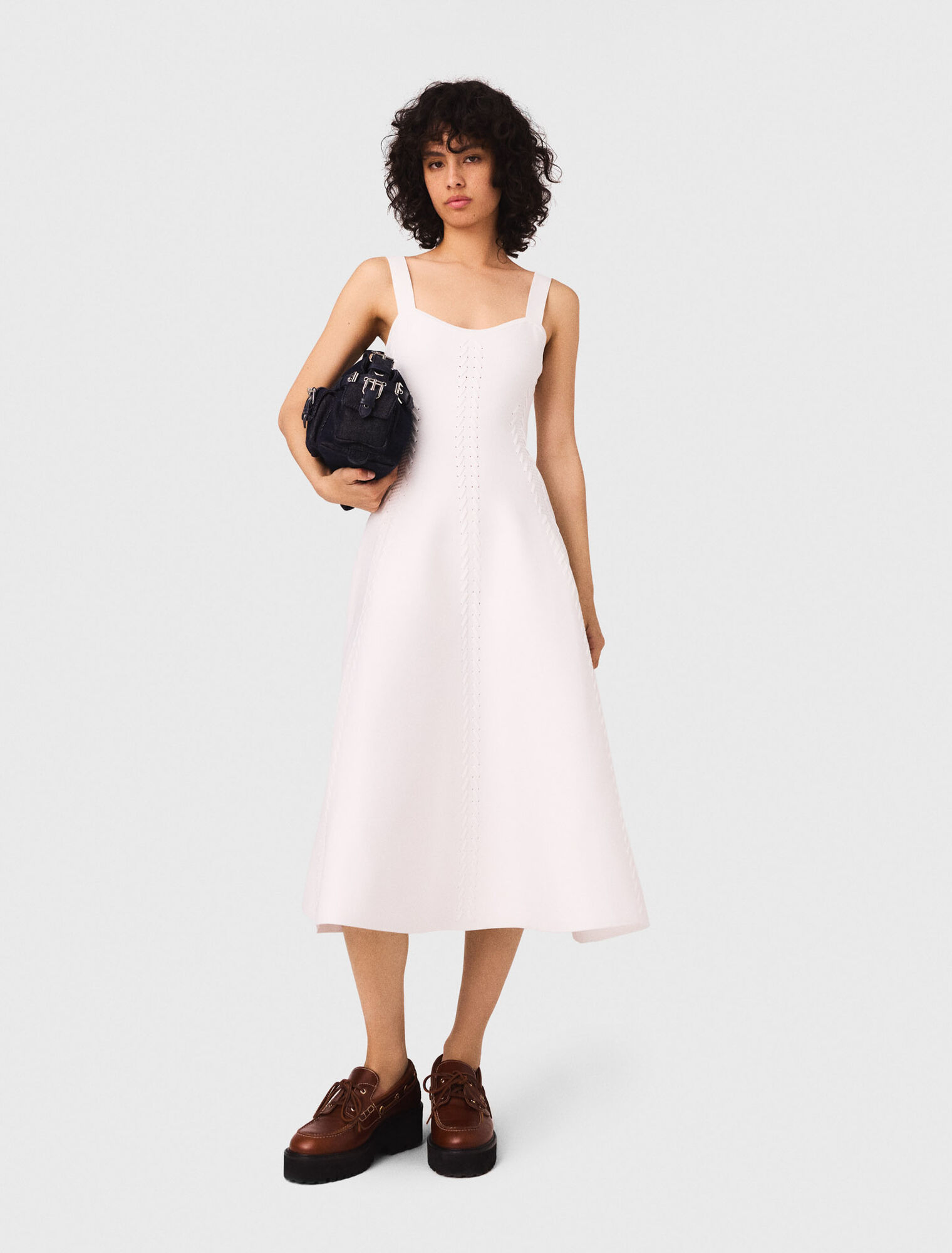 Long knit skater dress