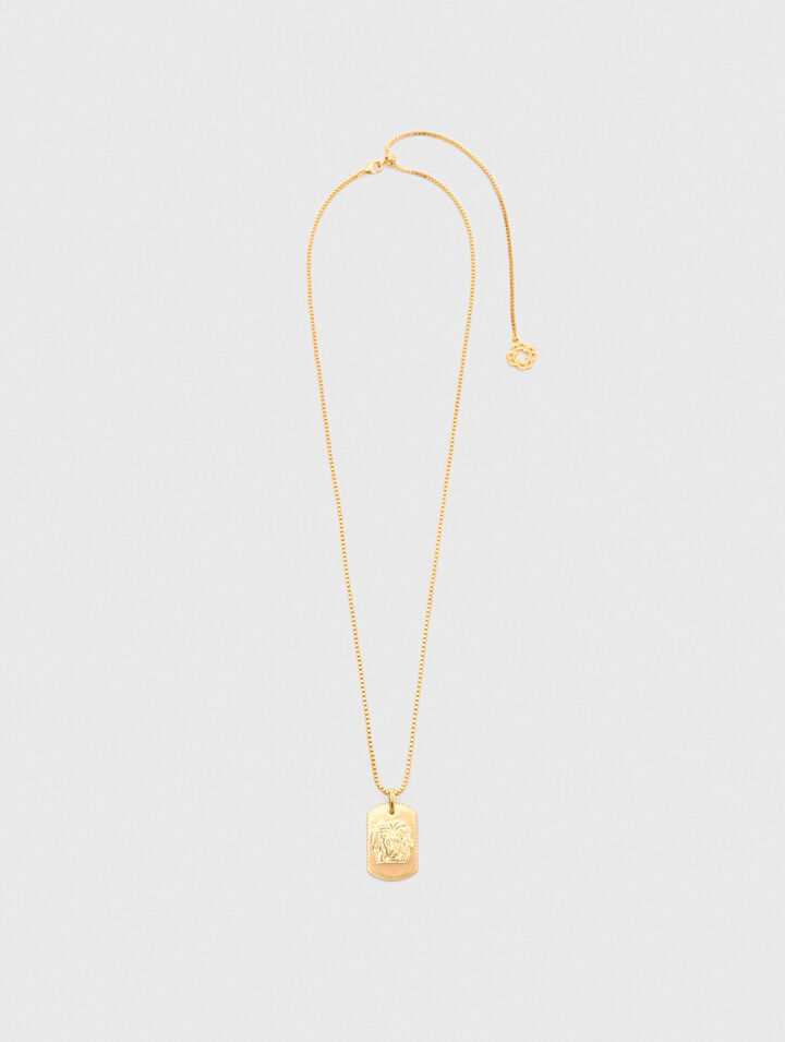 Zodiac sign plaque necklace Zodiac sign plaque necklace