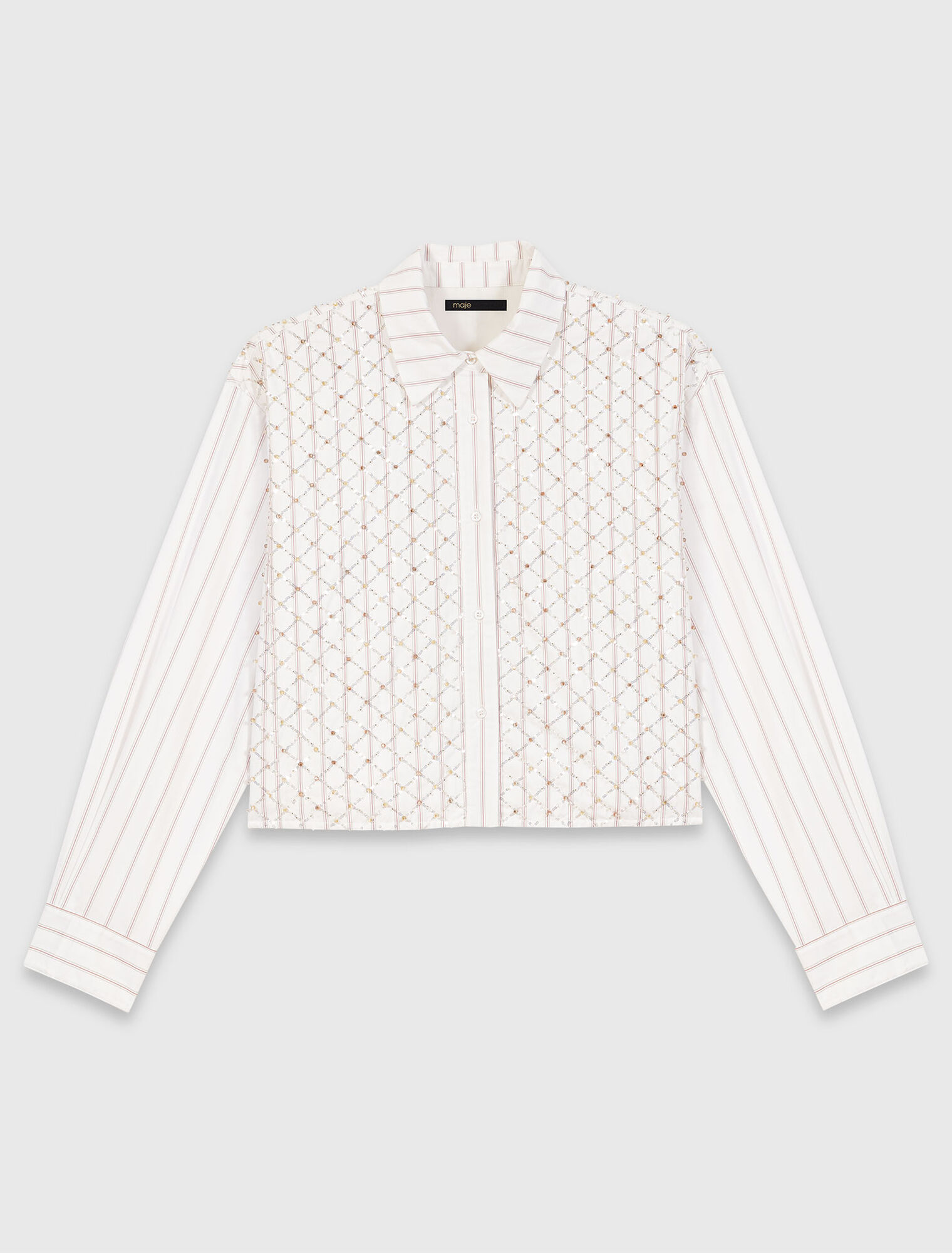 Beaded cropped shirt