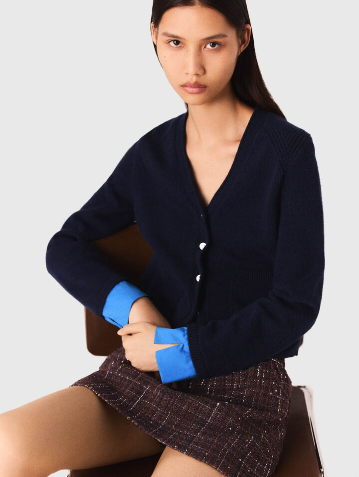 Cardigan with removable details