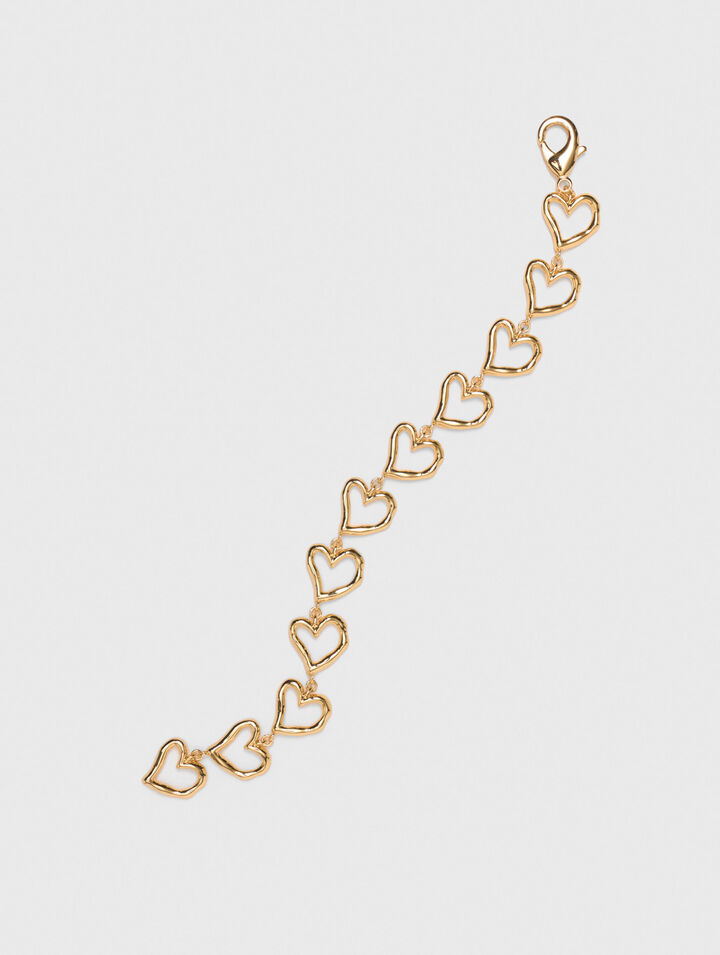 Gold-plated heart bracelet Gold-plated heart bracelet