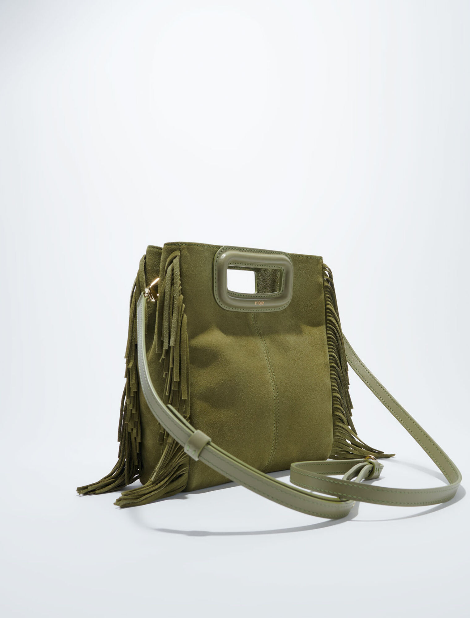 M bag in suede leather