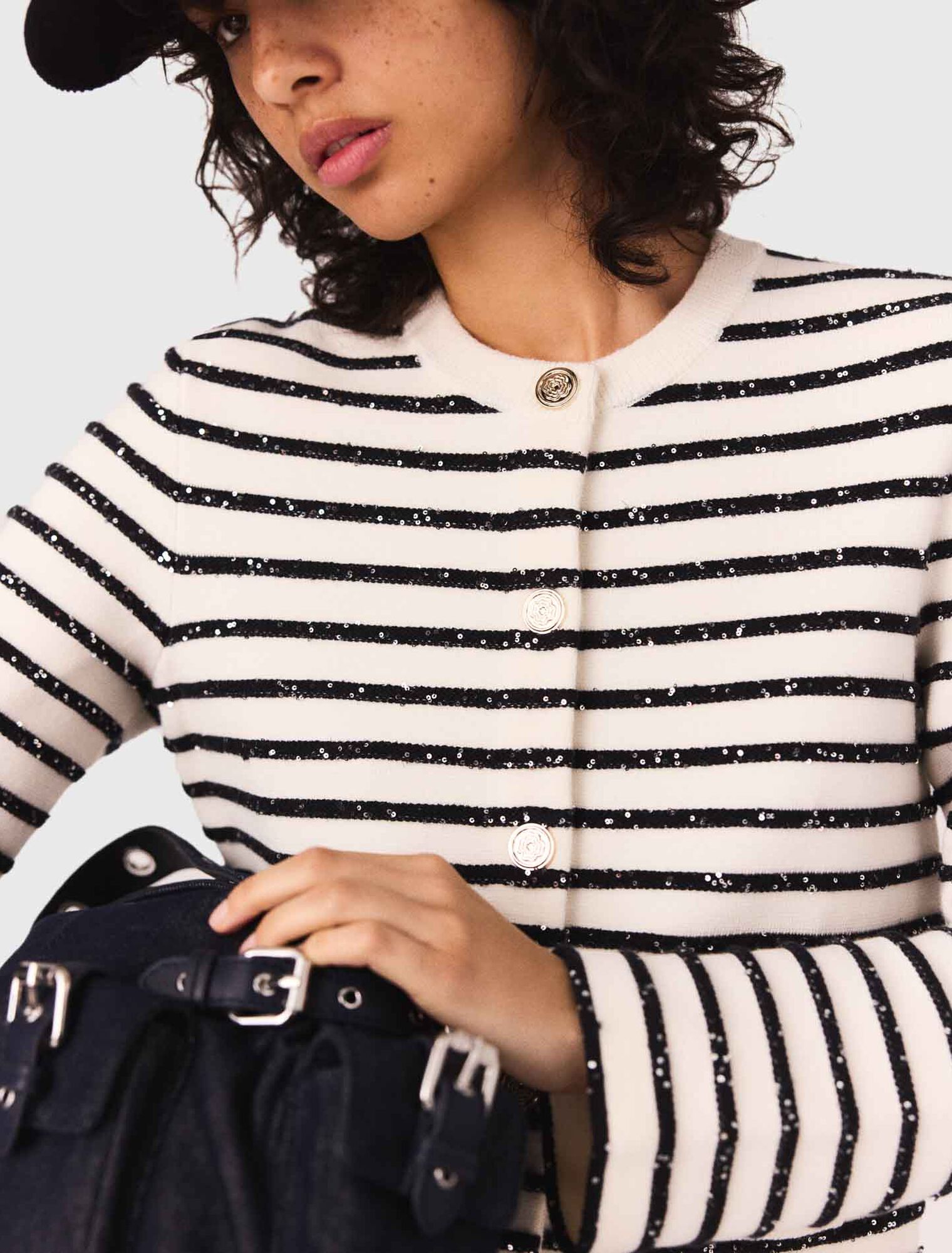 Wool cardigan with snaps Wool cardigan with snaps