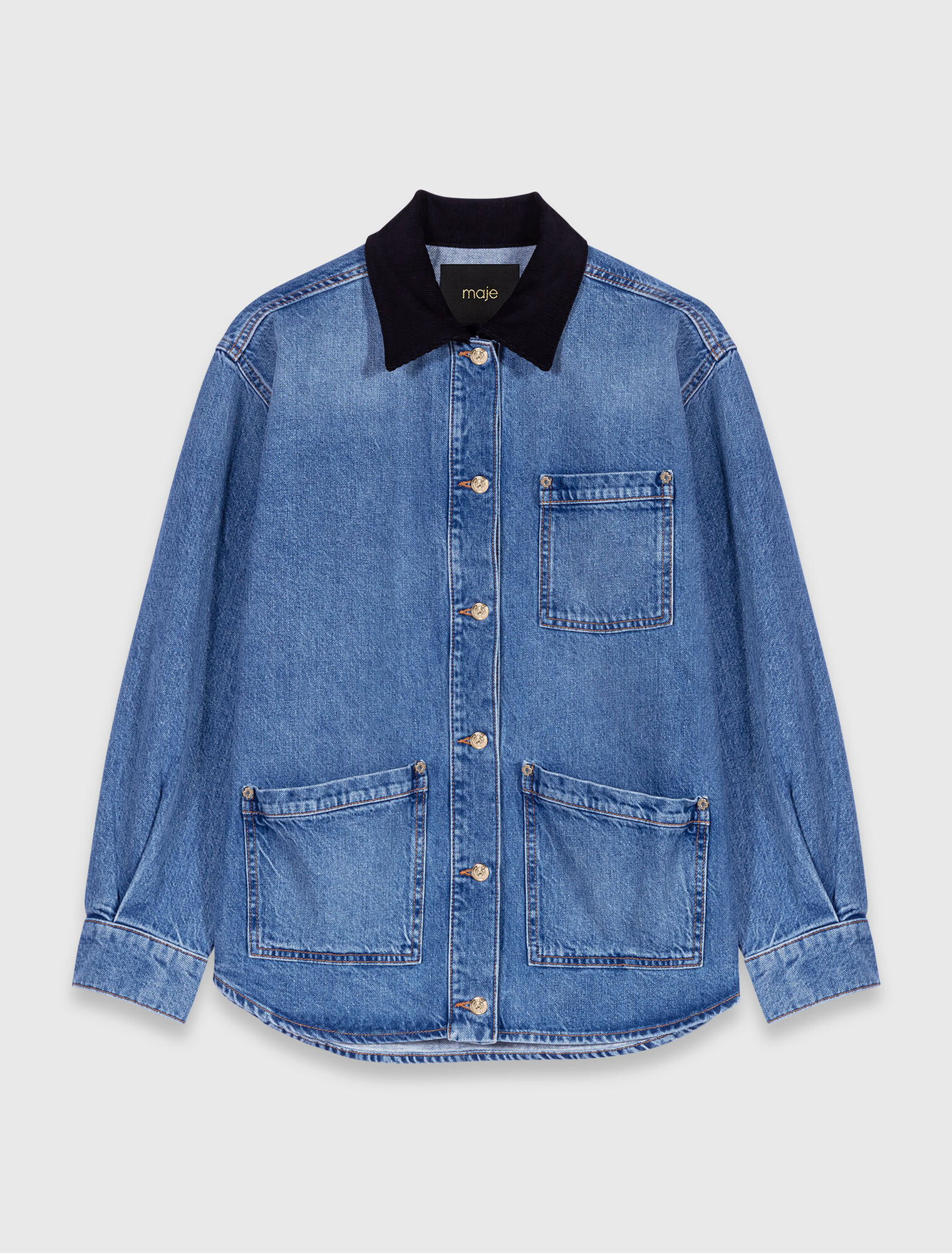 Faded denim jacket