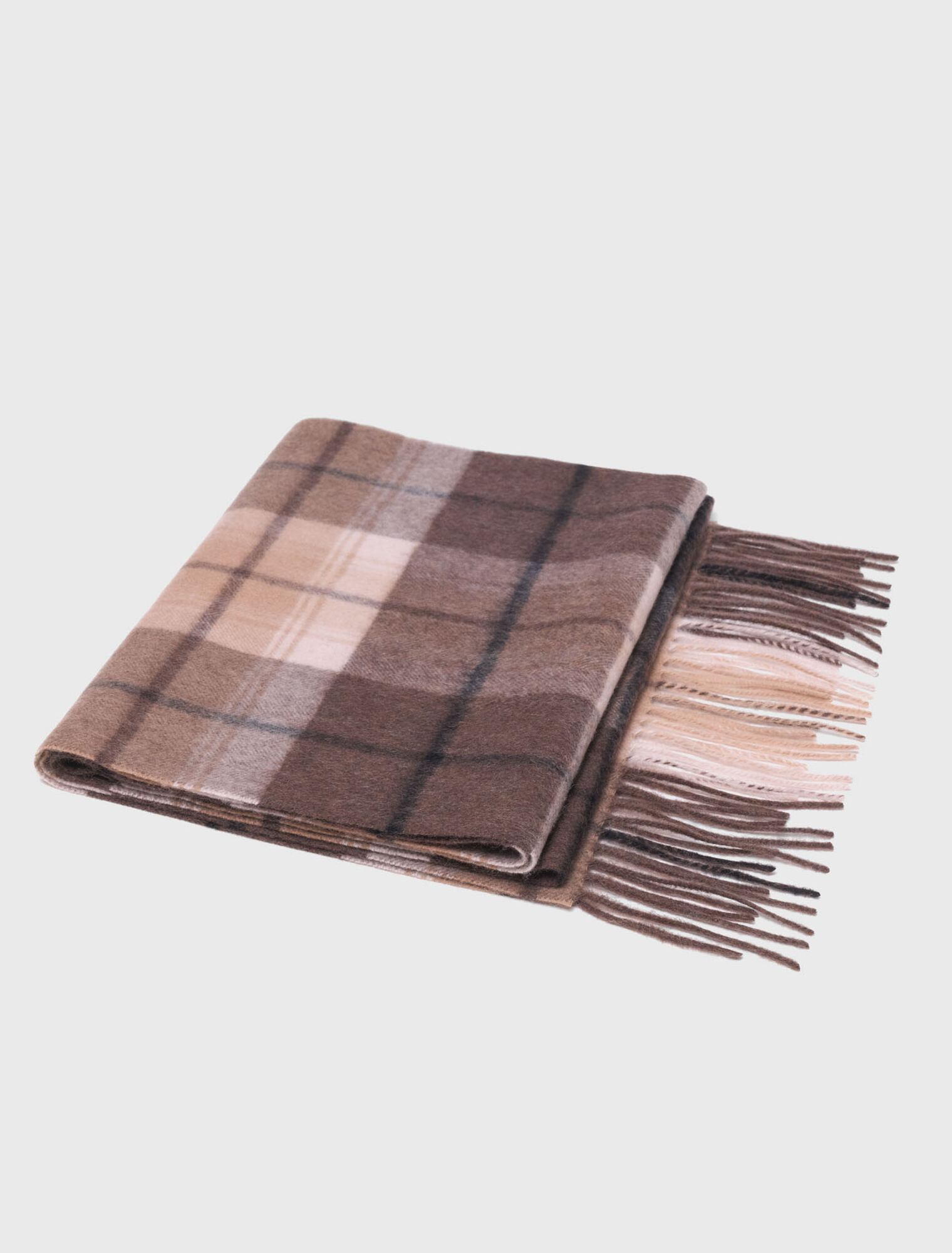 Wool check scarf