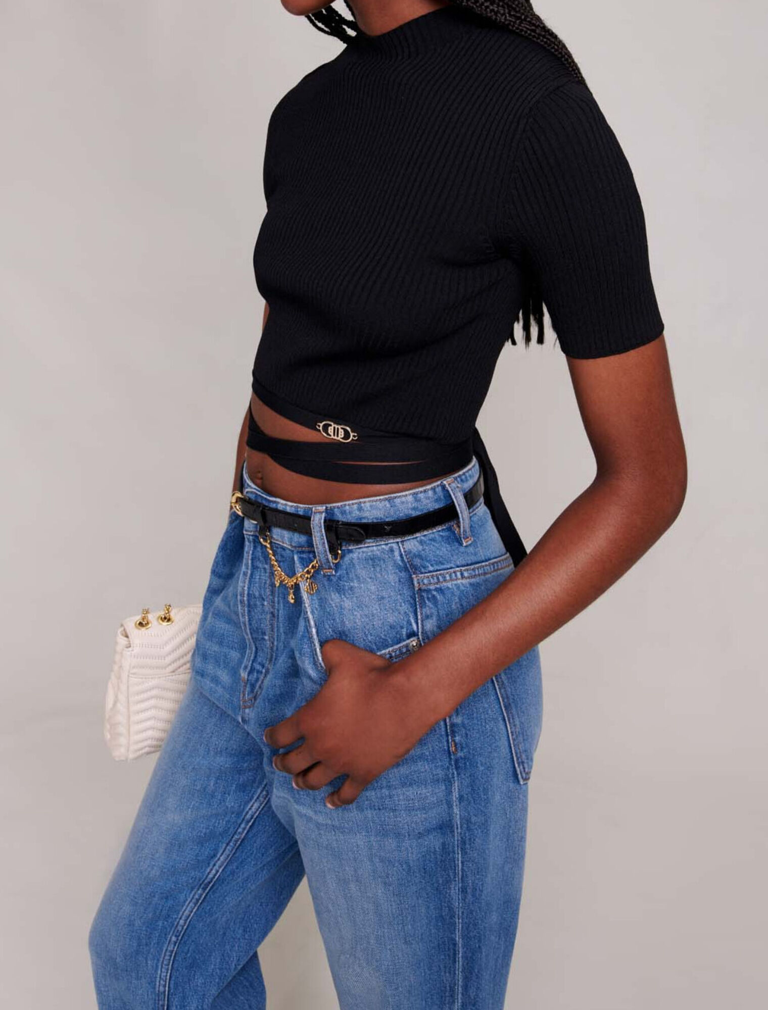 Criss-cross cropped top