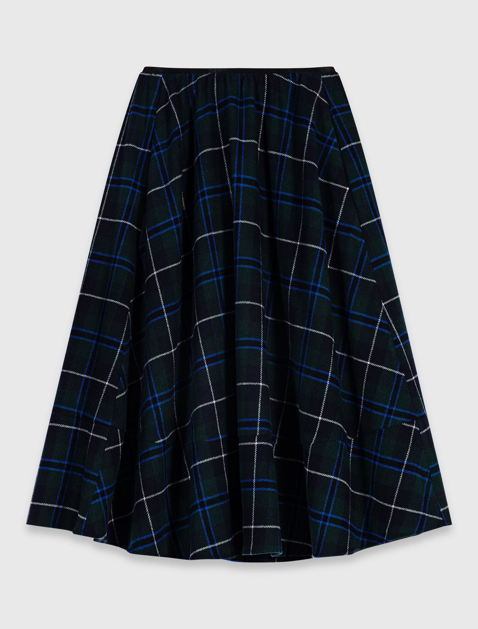Long checked skirt
