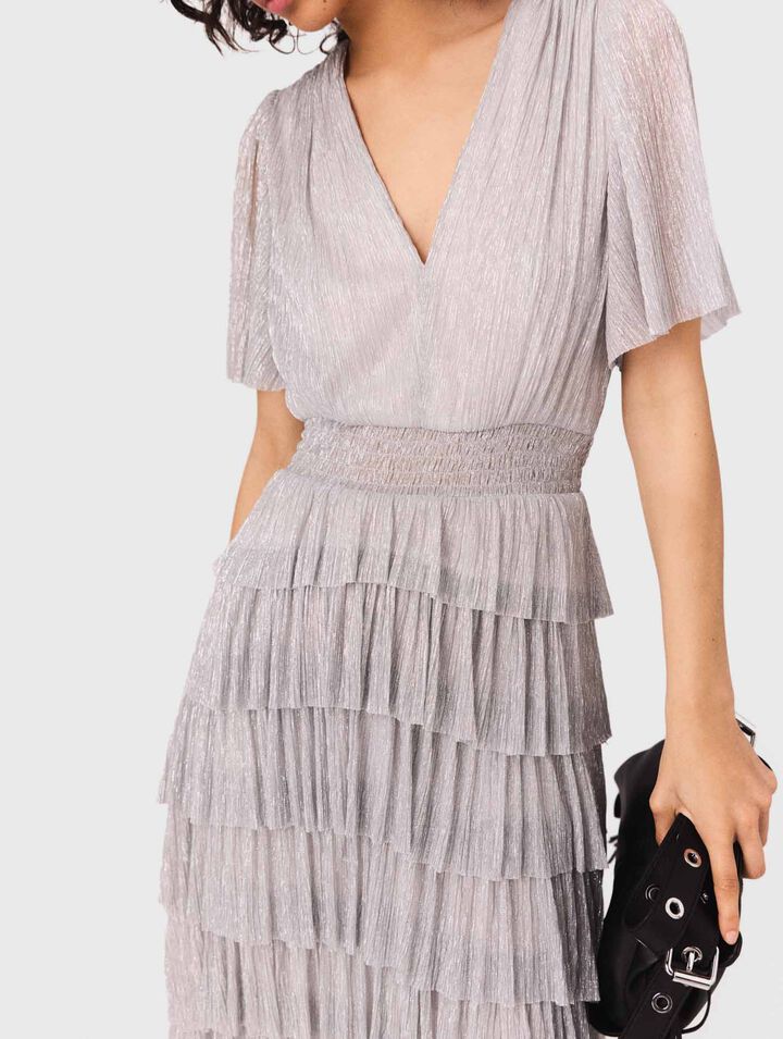 Metallic ruffled midi dress Metallic ruffled midi dress