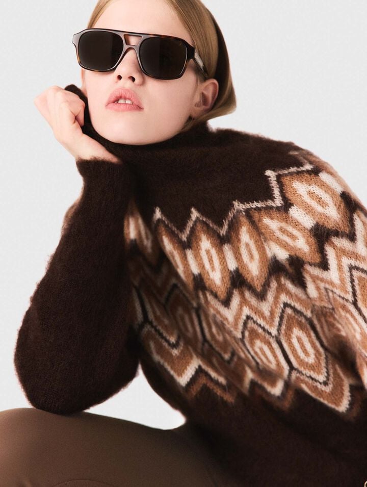 Fair Isle high-neck jumper