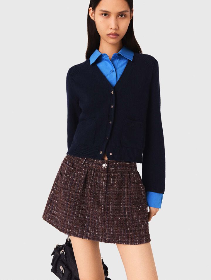 Cardigan with removable details